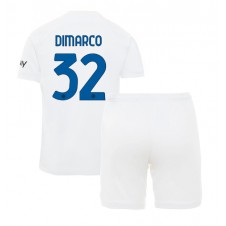 Inter Milan Federico Dimarco #32 Bortedraktsett Barn 2023-24 Kortermet (+ korte bukser)